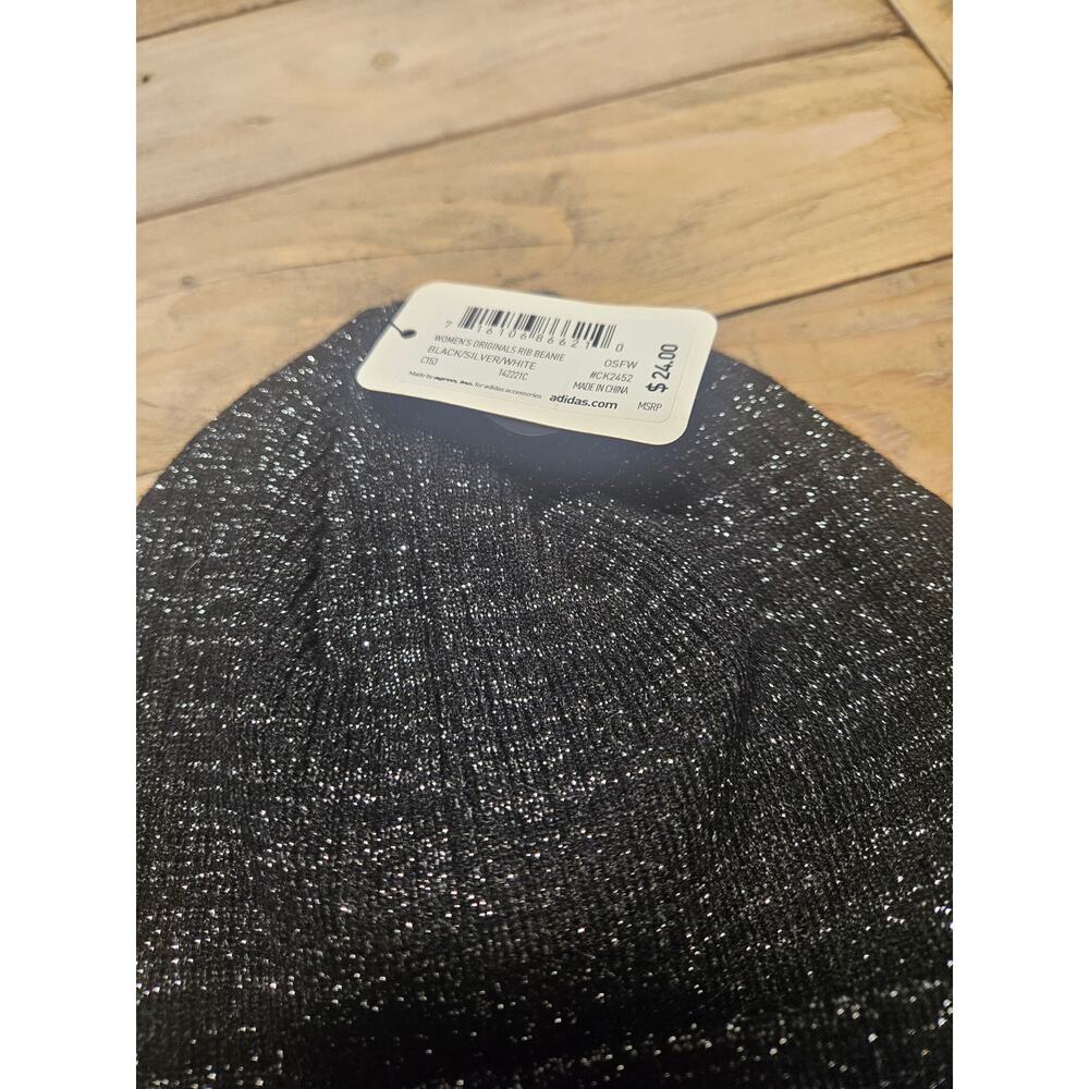 Adidas Sequin Beanie Black OSFM NWT - Picture 3 of 6